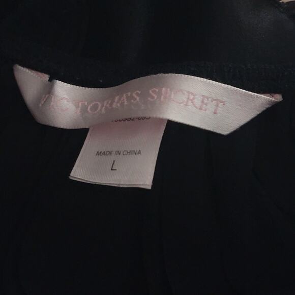 Vintage Y2K Victoria's Secret Black Silky Tulle Lace Nightie Dress Gown Lingerie - Picture 6 of 8